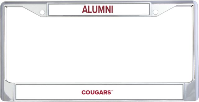 Washington State Alumni Metal License Plate Frame in Cougars - ONLINE ONLY