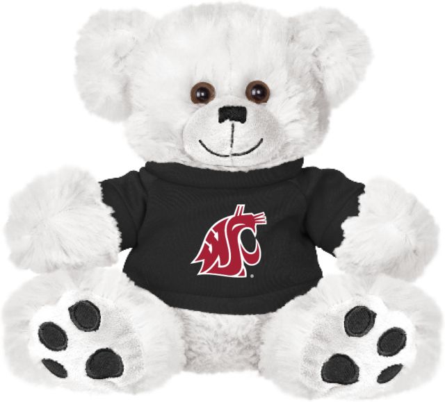 Washington State Plush Big Paw 8 1/2 inch Bear w/Shirt WSU Primary Athletic Mark - ONLINE ONLY
