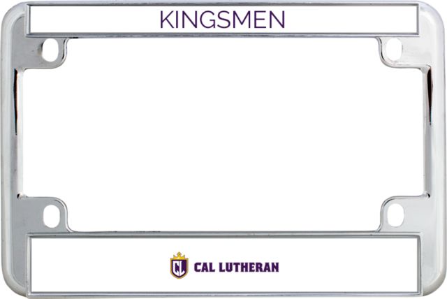 Cal Lutheran Metal Motorcycle License Plate Frame in Sword and Shield Cal Lutheran Flat - ONLINE ONLY