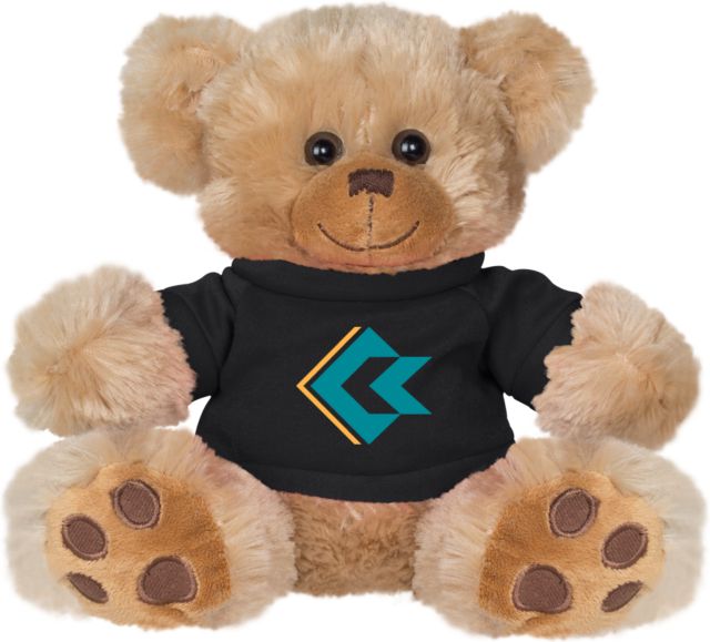 Conconino Plush Big Paw 8 1/2 inch Bear w/Black Shirt Coconino Community College - Emblem - ONLINE ONLY