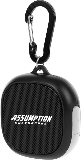 Assumption Waterproof Speaker w/ Carabiner Assumption University Greyhound Wordmark - ONLINE ONLY