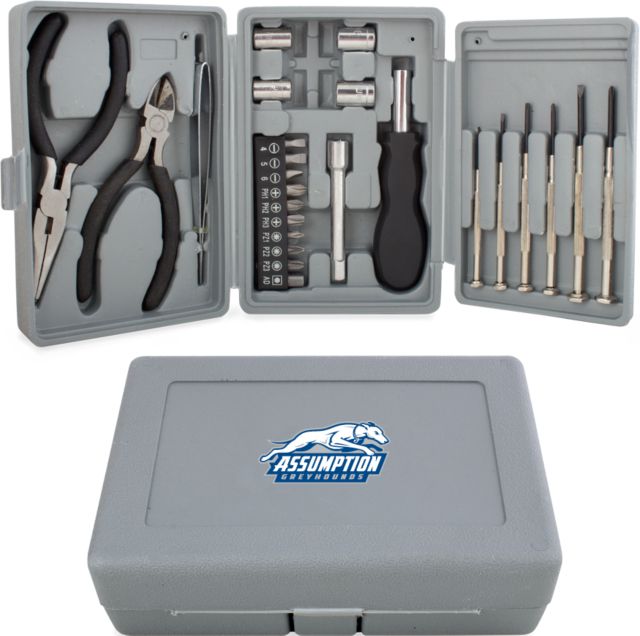 Assumption Compact 26 Piece Deluxe Tool Kit Assumption University Greyhound Logo - ONLINE ONLY