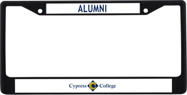 Cypress College Alumni Metal License Plate Frame in Cypress College Logo Horizontal - ONLINE ONLY