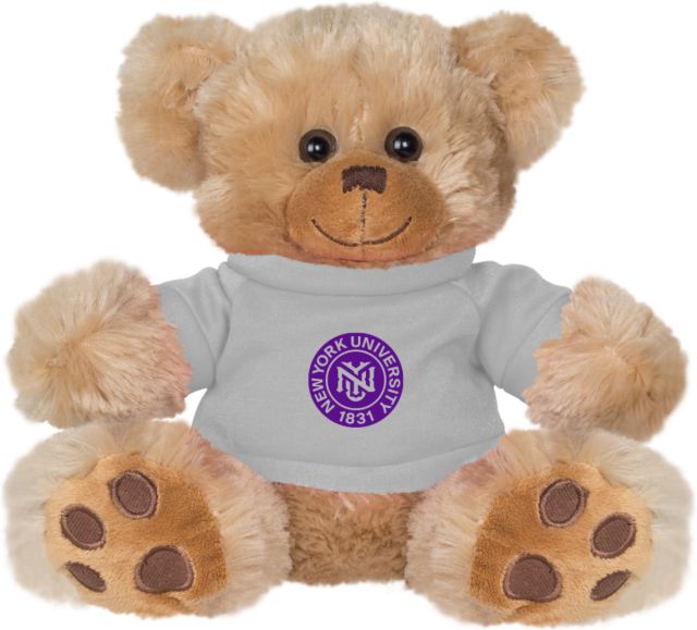 NYU Plush Big Paw 8 1/2 inch Bear w/Shirt NYU Crest - ONLINE ONLY