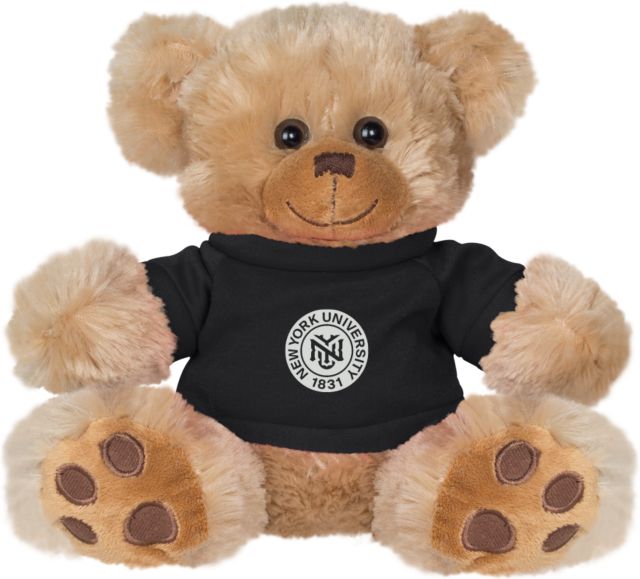 NYU Plush Big Paw 8 1/2 inch Bear w/Shirt NYU Crest - ONLINE ONLY