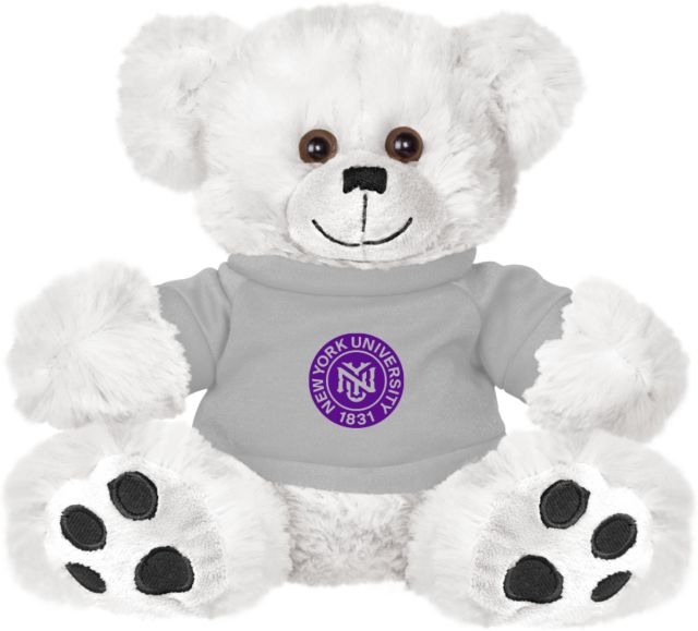 NYU Plush Big Paw 8 1/2 inch Bear w/Shirt NYU Crest - ONLINE ONLY