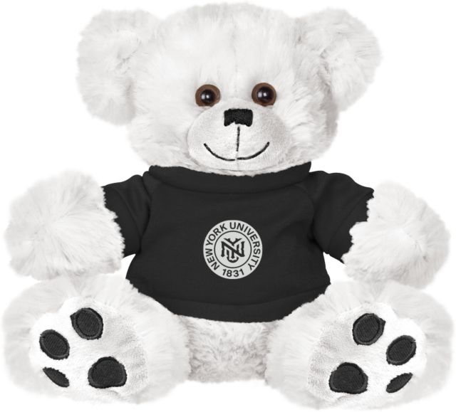 NYU Plush Big Paw 8 1/2 inch Bear w/Shirt NYU Crest - ONLINE ONLY