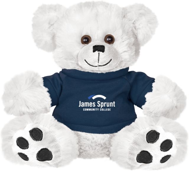 James Sprunt Plush Big Paw 8 1/2 inch Bear w/Shirt Primary Wordmark - ONLINE ONLY