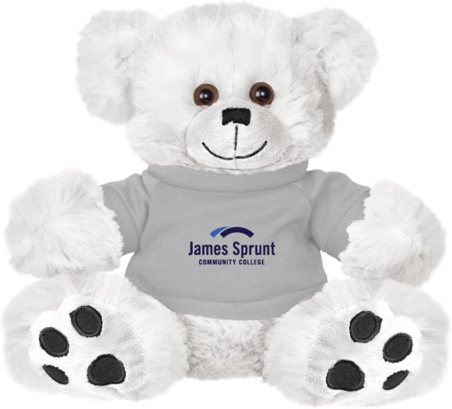 James Sprunt Plush Big Paw 8 1/2 inch Bear w/Shirt Primary Wordmark - ONLINE ONLY