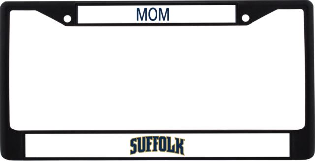 Suffolk University Mom Metal License Plate Frame in Arched Suffolk - ONLINE ONLY