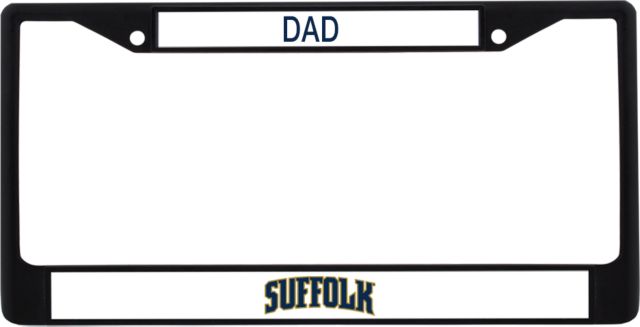 Suffolk University Dad Metal License Plate Frame in Arched Suffolk - ONLINE ONLY