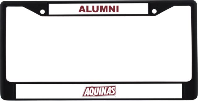 Aquinas College Alumni Metal License Plate Frame in Wordmark - ONLINE ONLY