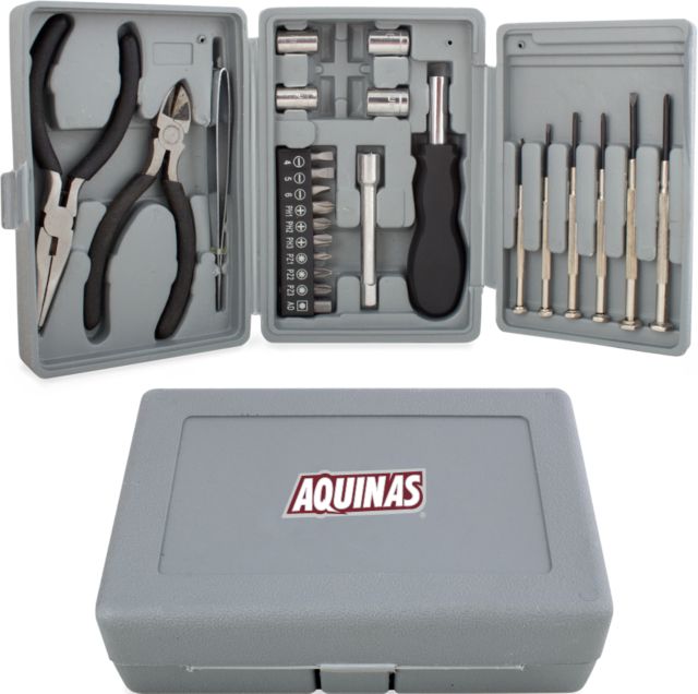 Aquinas College Compact 26 Piece Deluxe Tool Kit Wordmark - ONLINE ONLY