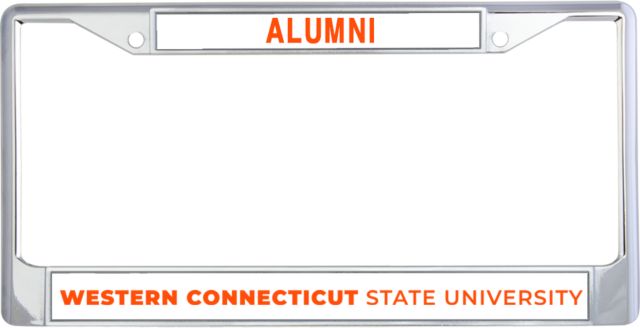 Western Connecticut Alumni Metal License Plate Frame in Institutional Wordmark - ONLINE ONLY