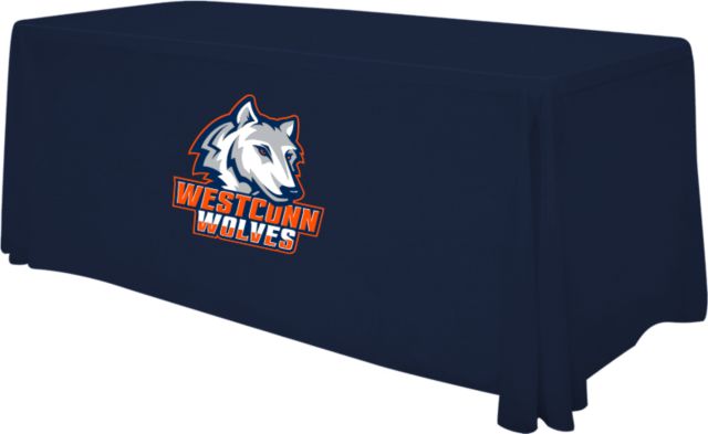 Western Connecticut 6 foot Table Throw Westconn Wolves Athletic Mark - ONLINE ONLY