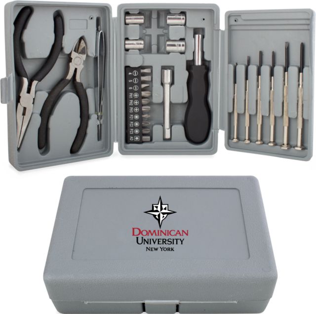 Dominican Compact 26 Piece Deluxe Tool Kit Dominica University NY Stacked - ONLINE ONLY