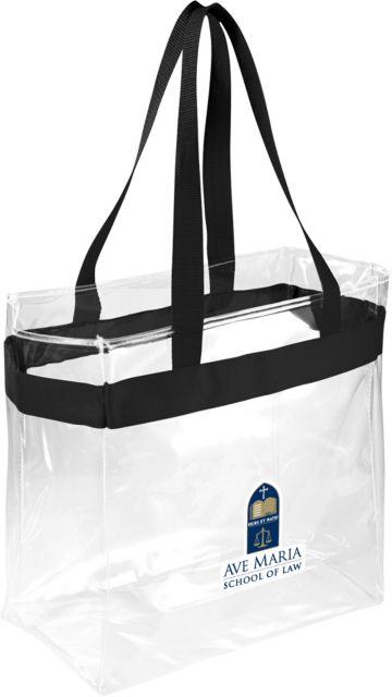 Ave Maria Law Game Day Clear Stadium Tote Ave Maria School of Law Logo Stacked - ONLINE ONLY