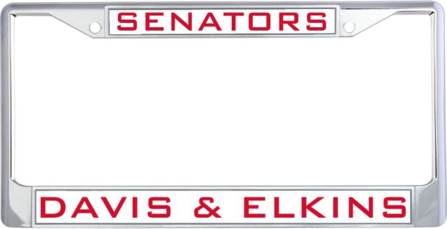 Davis and Elkins Metal License Plate Frame in Senators - ONLINE ONLY