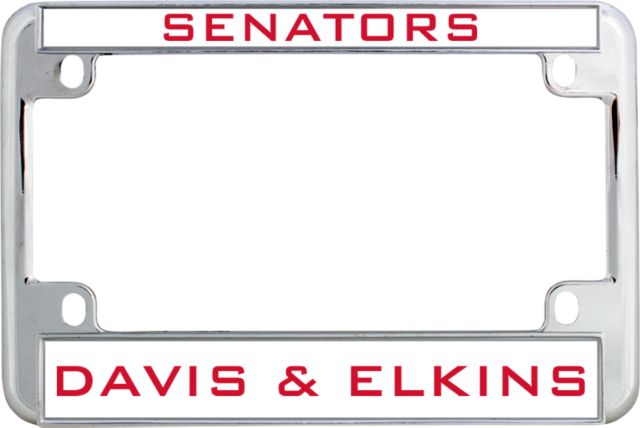 Davis and Elkins Metal Motorcycle License Plate Frame in Senators - ONLINE ONLY