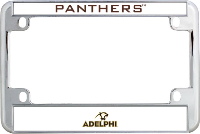 Adelphi Metal Motorcycle License Plate Frame in Adelphi with Panther Head - ONLINE ONLY
