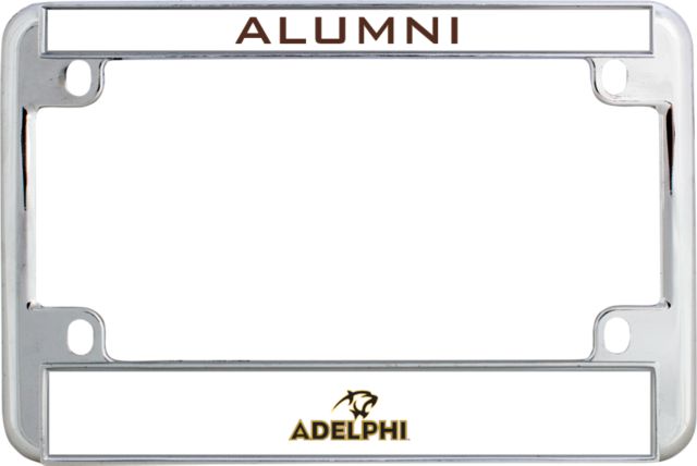 Adelphi Metal Motorcycle License Plate Frame in Adelphi with Panther Head - ONLINE ONLY