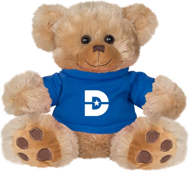 Dallas College Plush Big Paw 8 1/2 inch Bear w/Royal Shirt D Mark - ONLINE ONLY