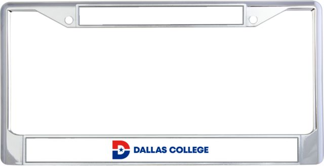 Dallas College Metal License Plate Frame in Flat Wordmark - ONLINE ONLY