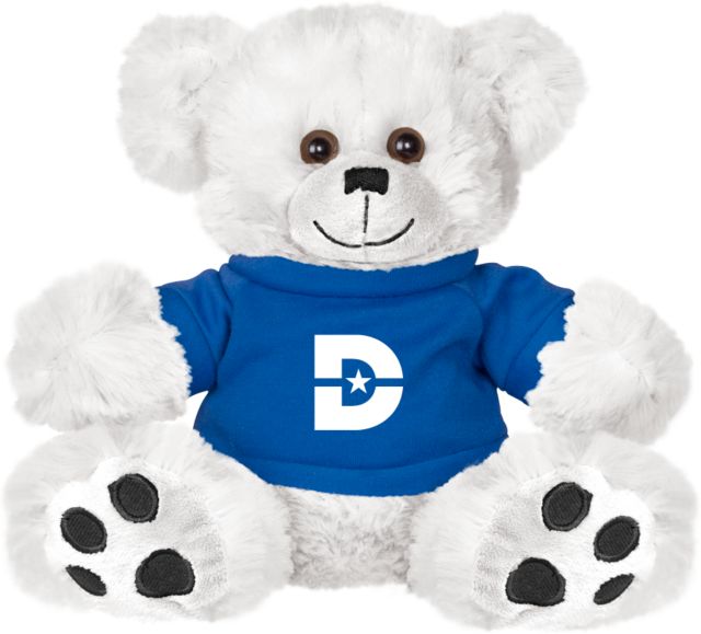 Dallas College Plush Big Paw 8 1/2 inch Bear w/Royal Shirt D Mark - ONLINE ONLY