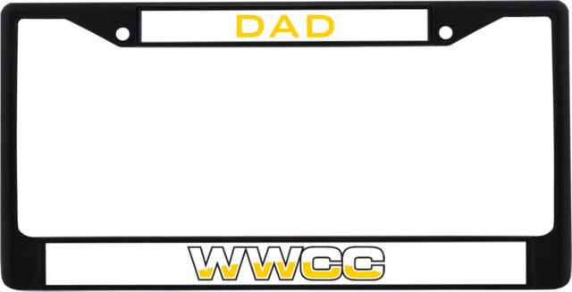 Walla Walla Dad Metal License Plate Frame in WWCC Logo - ONLINE ONLY