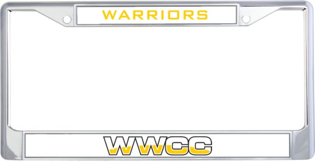 Walla Walla Metal License Plate Frame in WWCC Logo - ONLINE ONLY