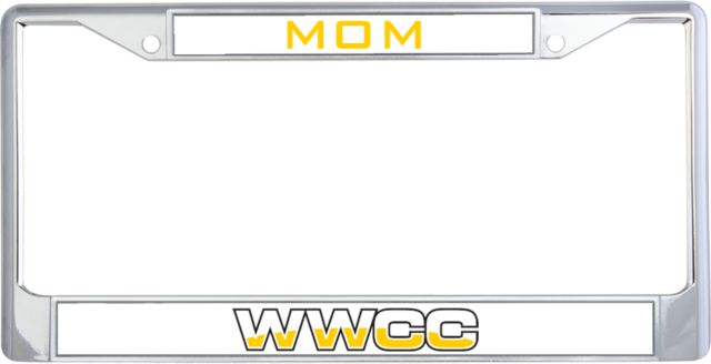 Walla Walla Mom Metal License Plate Frame in WWCC Logo - ONLINE ONLY