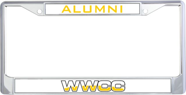 Walla Walla Alumni Metal License Plate Frame in WWCC Logo - ONLINE ONLY