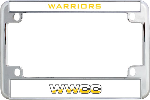 Walla Walla Metal Motorcycle License Plate Frame in WWCC Logo - ONLINE ONLY