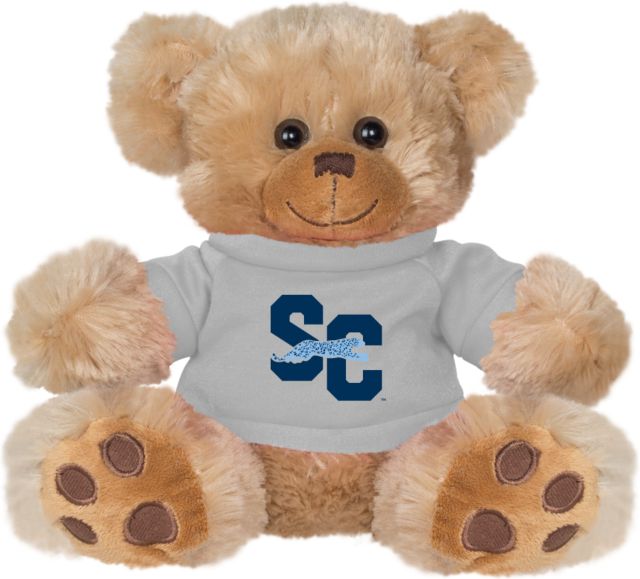 Spelman College Plush Big Paw 8 1/2 inch Bear w/Grey Shirt Spelman Jaguar SC - ONLINE ONLY