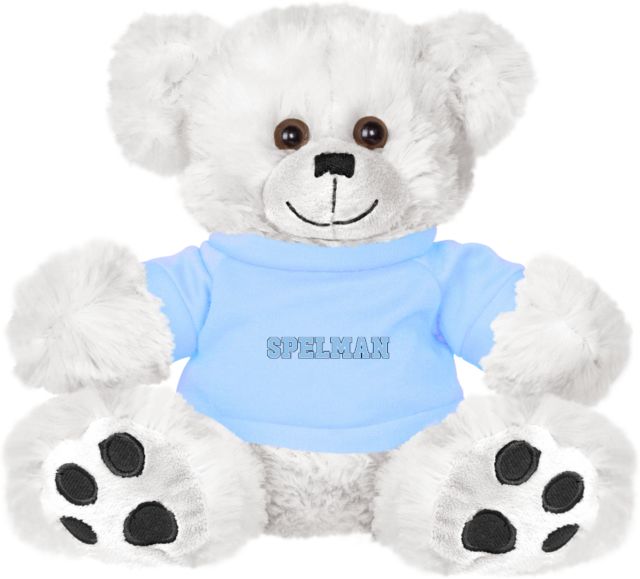 Spelman College Plush Big Paw 8 1/2 inch Bear w/ Shirt Spelman Wordmark - ONLINE ONLY