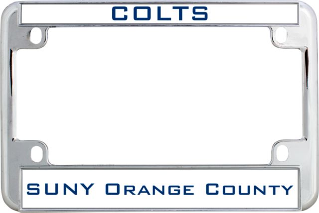 SUNY County CC Metal Motorcycle License Plate Frame in Colts - ONLINE ONLY