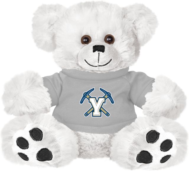 Yuba Plush Big Paw 8 1/2 inch Bear w/Grey Shirt Yuba College Athletic Y Mark - ONLINE ONLY