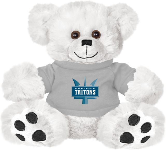 Edmonds College Plush Big Paw 8 1/2 inch Bear w/Grey Shirt Edmonds College Athletic Mark - ONLINE ONLY