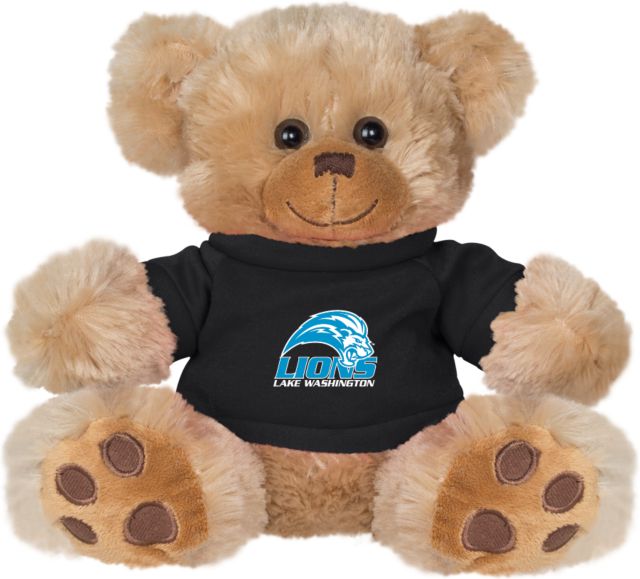 Lake Washington Plush Big Paw 8 1/2 inch Bear w/Black Shirt Lake Washington Mascot Mark - ONLINE ONLY