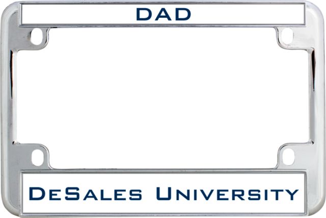 DeSales Metal Motorcycle License Plate Frame in Dad - ONLINE ONLY
