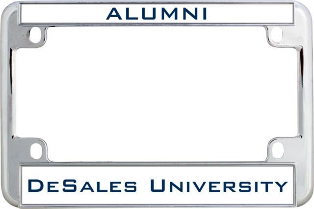 DeSales Metal Motorcycle License Plate Frame in Alumni - ONLINE ONLY