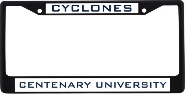 Centenary Univ Metal License Plate Frame in Cyclones - ONLINE ONLY