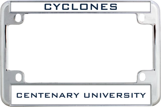Centenary Univ Metal Motorcycle License Plate Frame in Cyclones - ONLINE ONLY