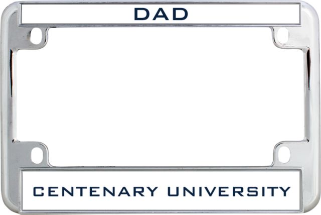 Centenary Univ Metal Motorcycle License Plate Frame in Dad - ONLINE ONLY