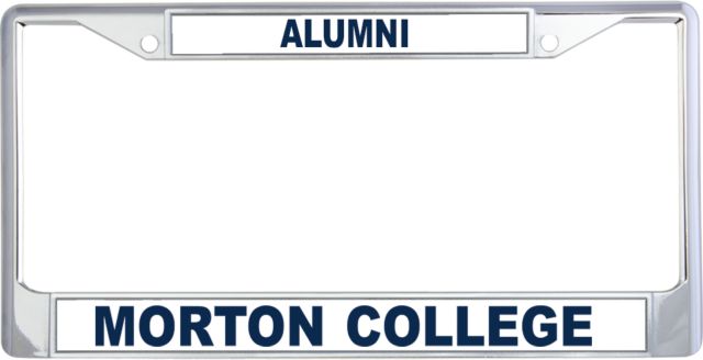Morton College Metal License Plate Frame in Morton College Flat - ONLINE ONLY