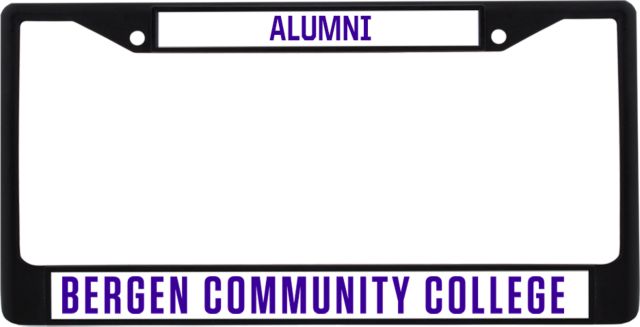 Bergen CC Alumni Metal License Plate Frame in Bergen Community College Flat - ONLINE ONLY