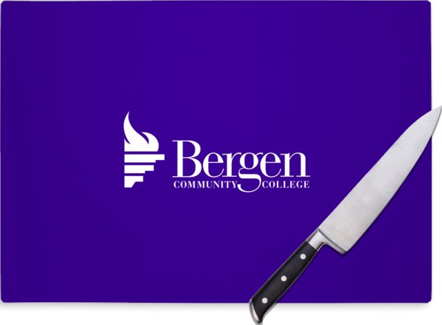 Bergen CC Cutting Board Bergen Community College Wordmark - ONLINE ONLY