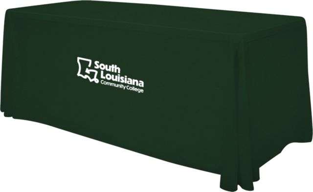 SoLAcc 6 foot Table Throw South Louisiana Community College Stacked - ONLINE ONLY