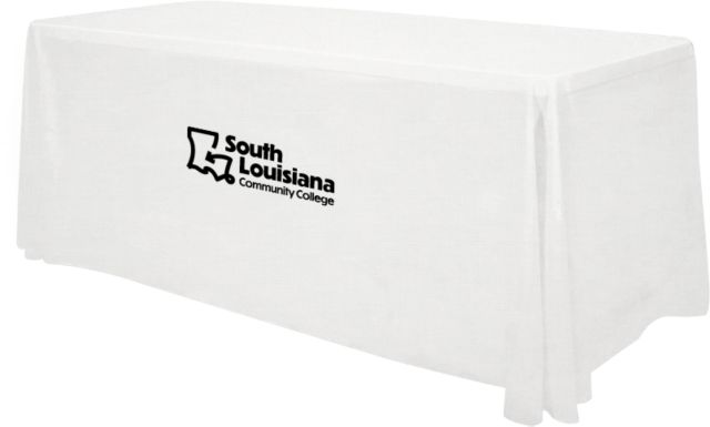 SoLAcc 6 foot Table Throw South Louisiana Community College Stacked - ONLINE ONLY