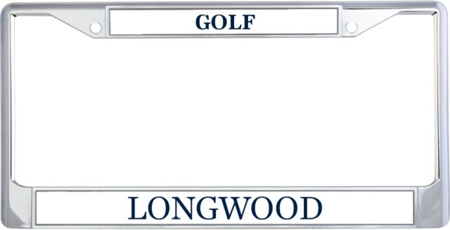 Longwood Metal License Plate Frame in Longwood Wordmark - ONLINE ONLY